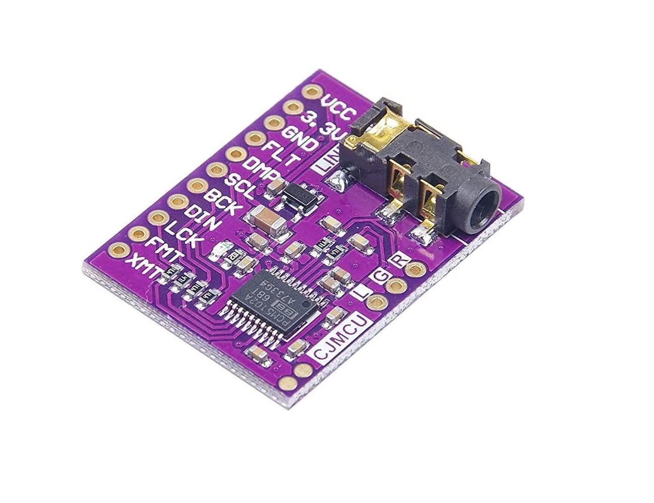 PCM5102A Convertitore digitale-analogico Modulo vocale PLL Scheda audio DAC stereo Scheda audio 3,5 mm Jack stereo 24 bit Modulo audio digitale per Raspberry Pi