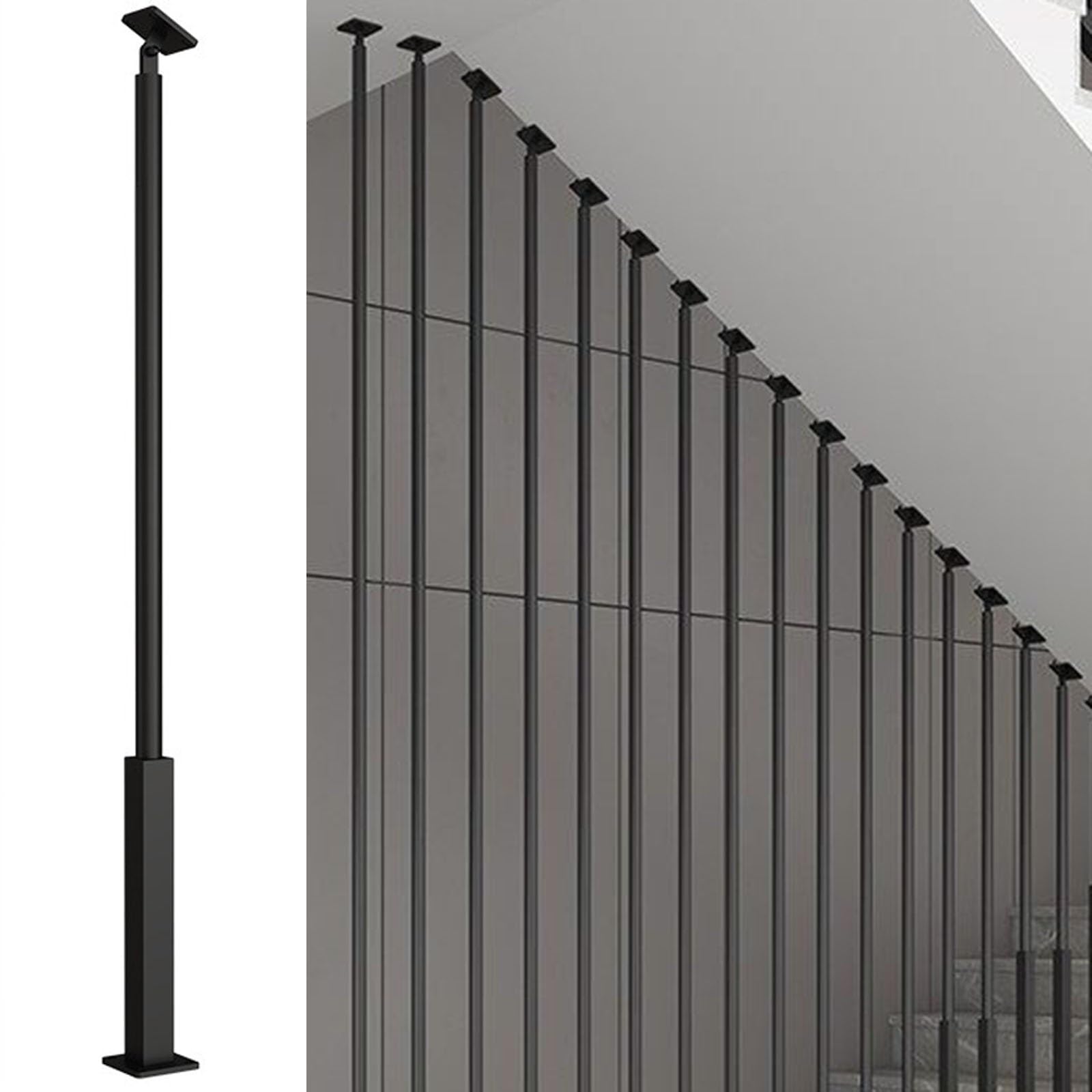 Postes de hierro para barandilla negros perfectos para decoración de bricolaje
