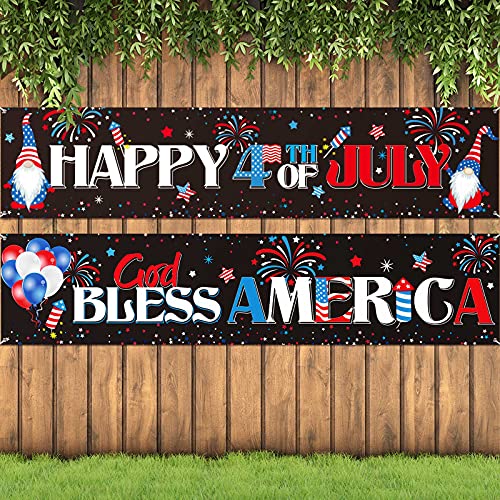 Bannière patriotique 4th of july en textile durable pour décoration haut de gamme