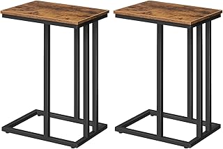 HOOBRO C Shaped End Table Set of 2, Small Couch Side...