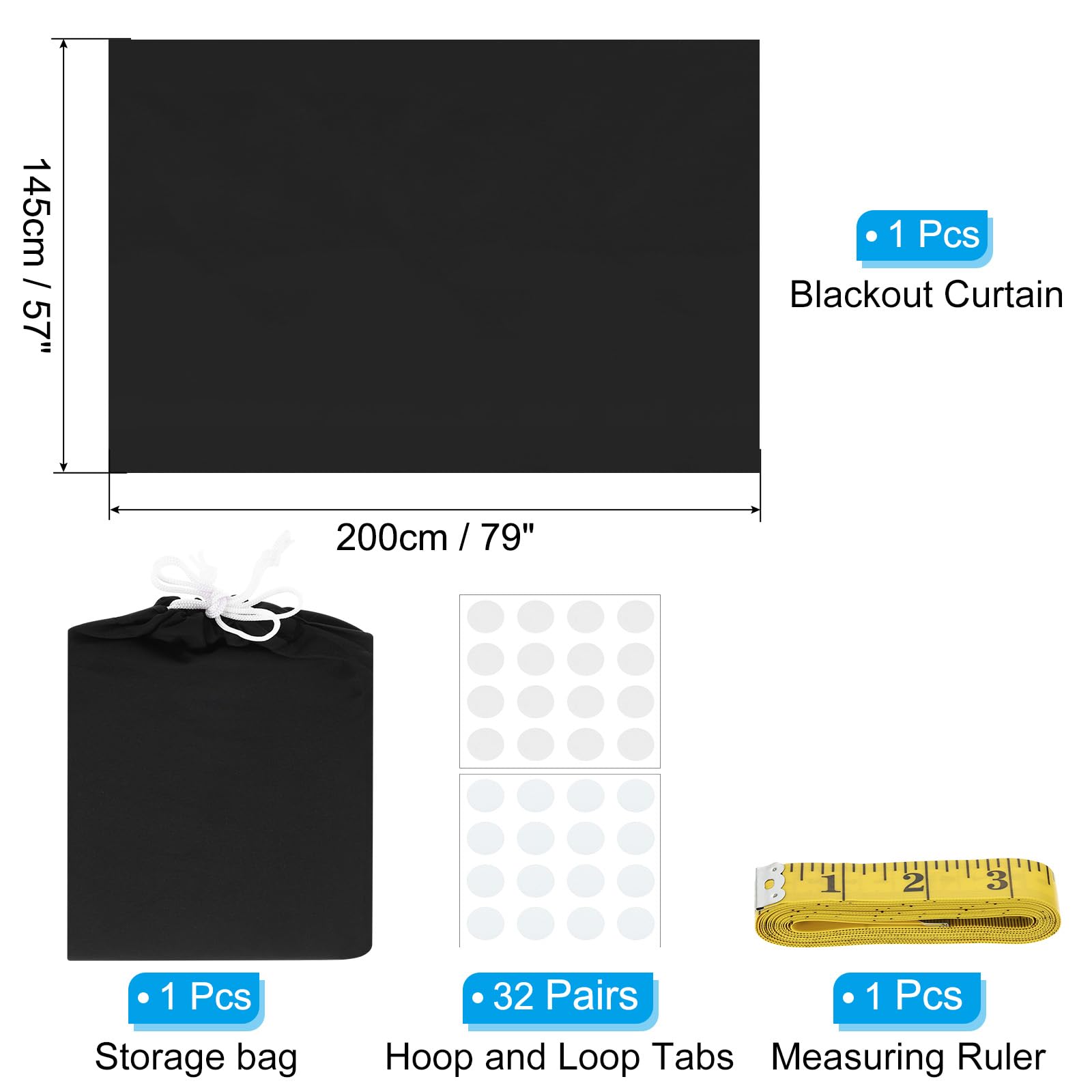 PATIKIL Portable Blackout Curtains - Image 2
