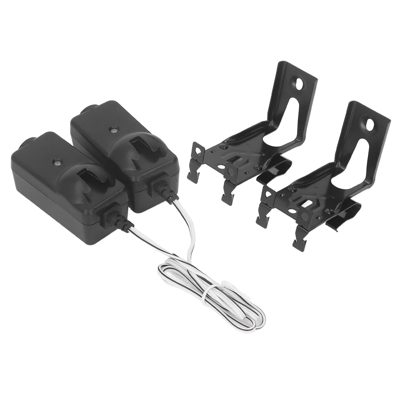 Kit de Sensor de Seguridad, Sensor de Seguridad de Garaje, Sensor de Apertura de Puerta de Garaje con Soporte, Kit de Sensor Seguro de Sensores Duales ABS de Acero Inoxidable