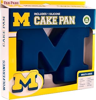 MasterPieces Fan Pans NCAA Michigan Wolverines Cake Pan, Team Colors, One Size (UMI4020)