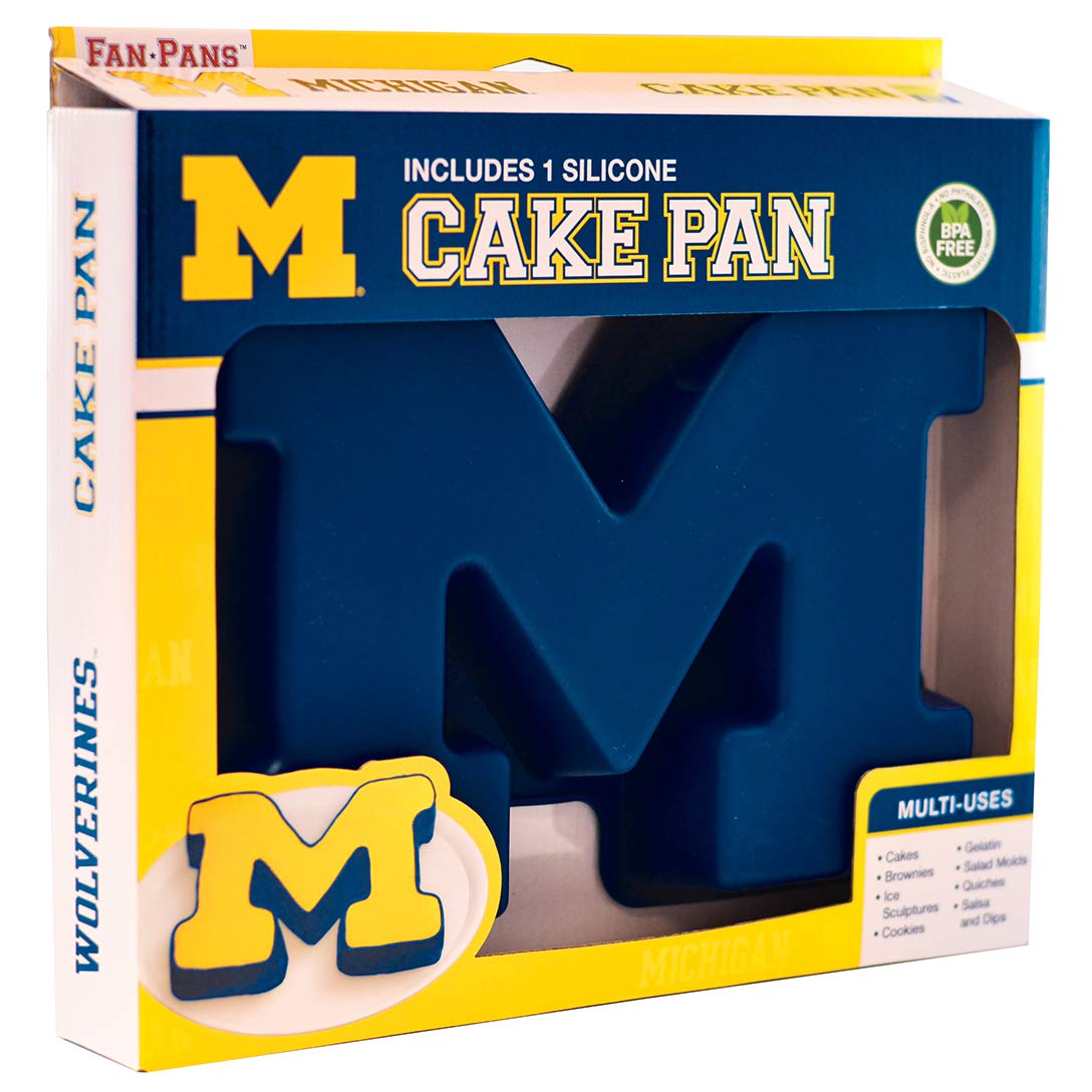 MasterPieces Fan Pans NCAA Michigan Wolverines Cake Pan, Team Colors, One Size (UMI4020)
