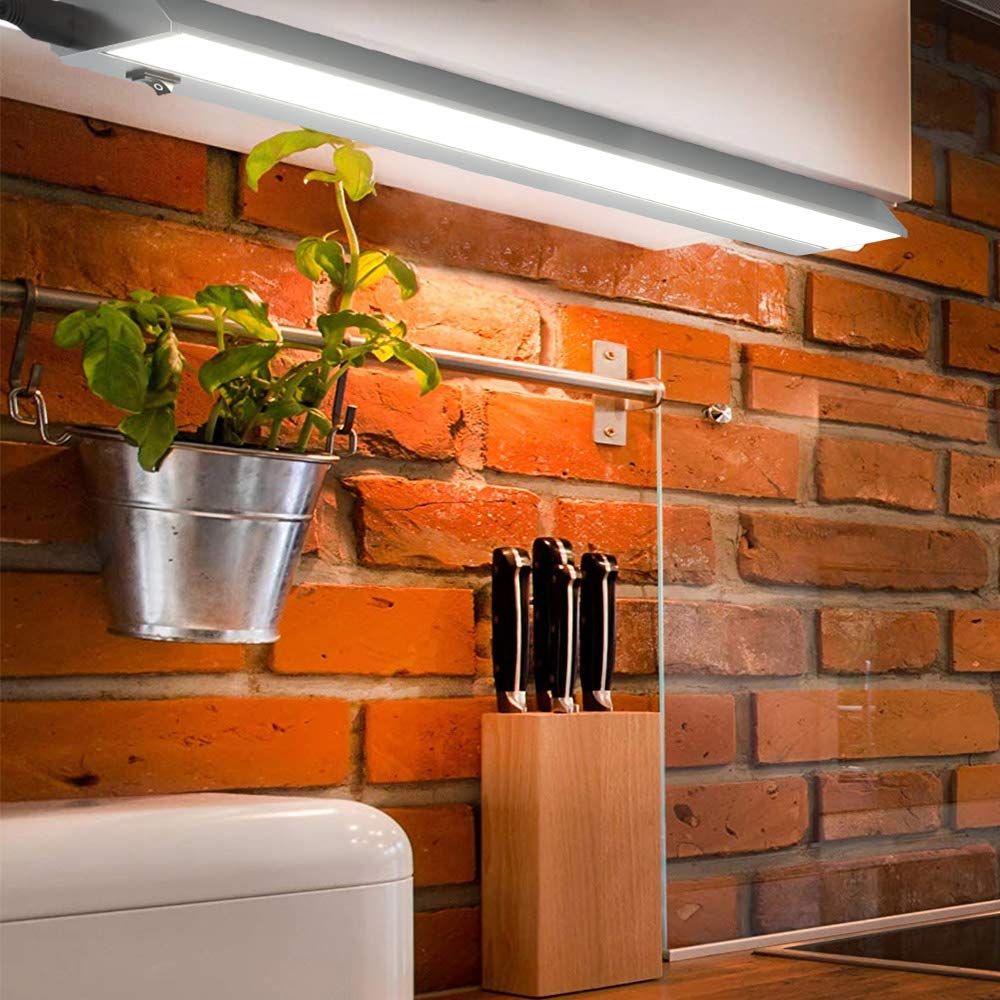 BAKAJI LED Unterbauleuchte Küche – 90 Cm, 15W, 1200 Lumen, Naturweiß 4000K, Schwenkbar, Für Schränke Und Möbel
