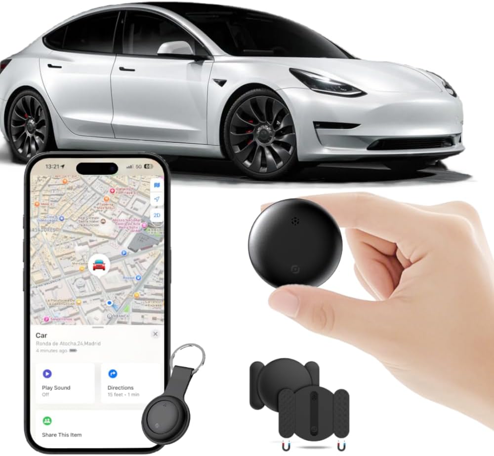 Car GPS Tracker for Vehicles Worldwide GPS Tracker for Vehicles Work with Find My (iOS Only), Car Vehicle Tracking Anti-Lost Locator with App for Cars, Wallet, Pets, Luggage