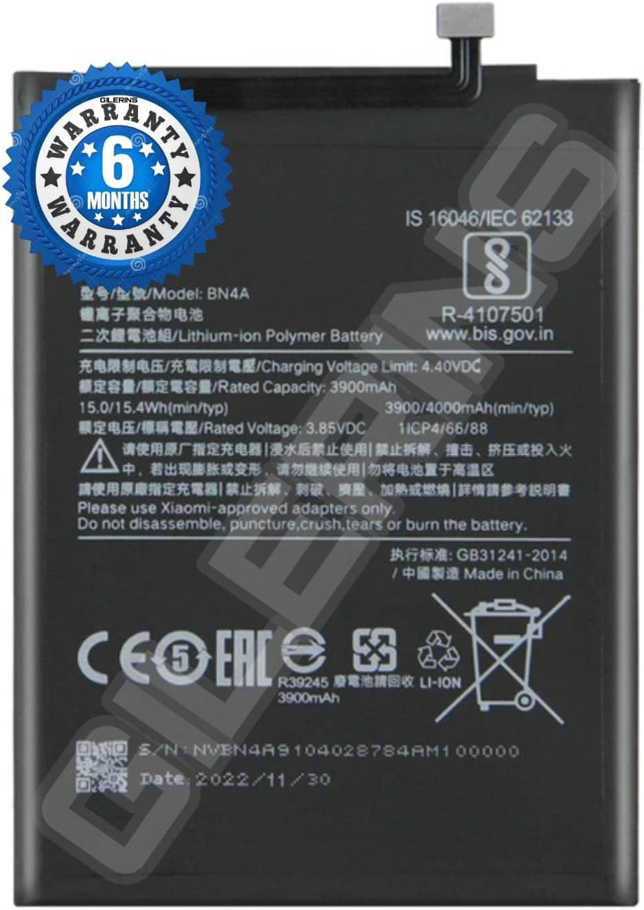Original BN4A Battery for Redmi Mi Note 7 Pro/Note 7 / Note 7S Battery with 6 Month Warranty****(G319)