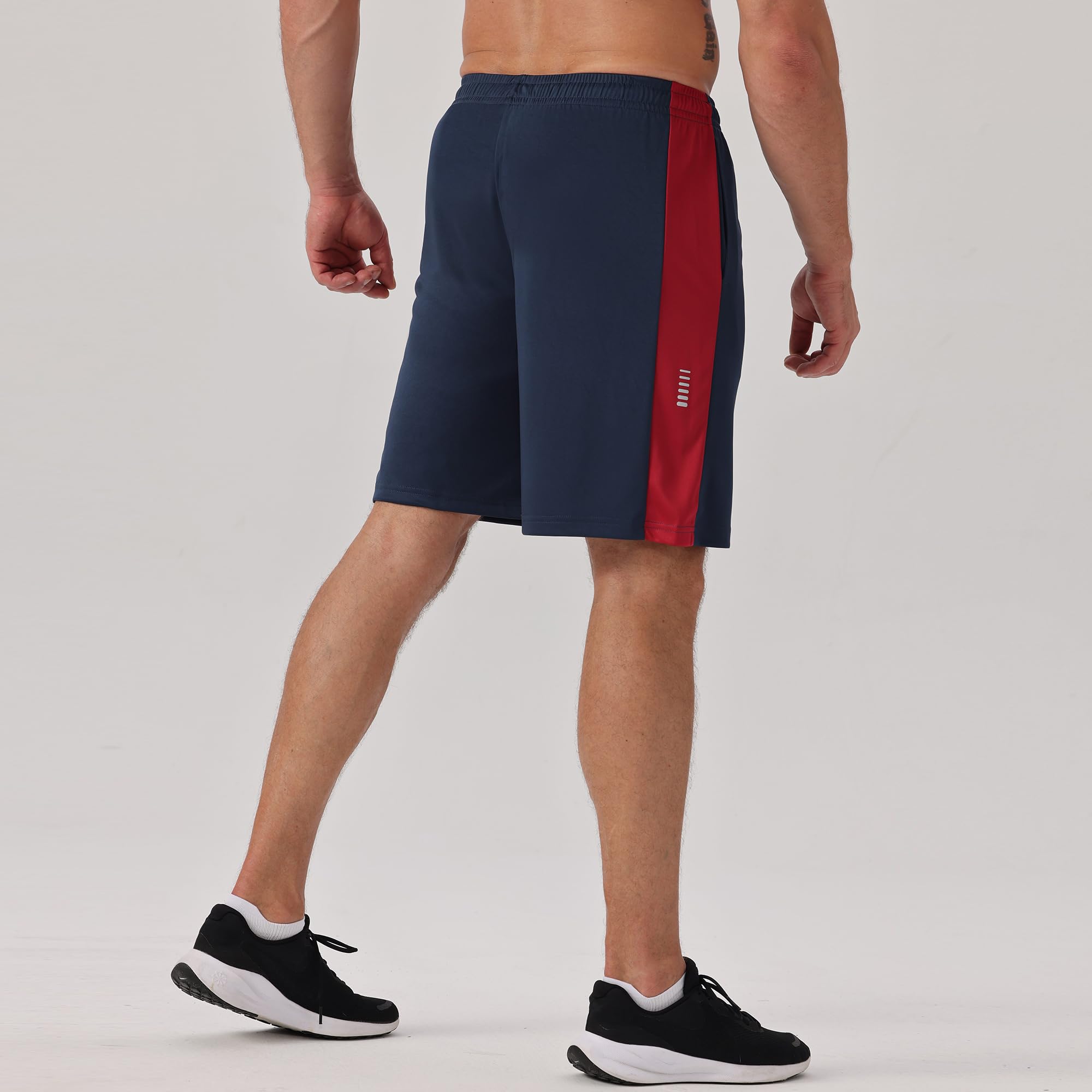 ZENGVEE Lot de 3/5 shorts de sport pour homme avec bande réfléchissante - Séchage rapide - Respirant - Léger - Pour entraînement et sport