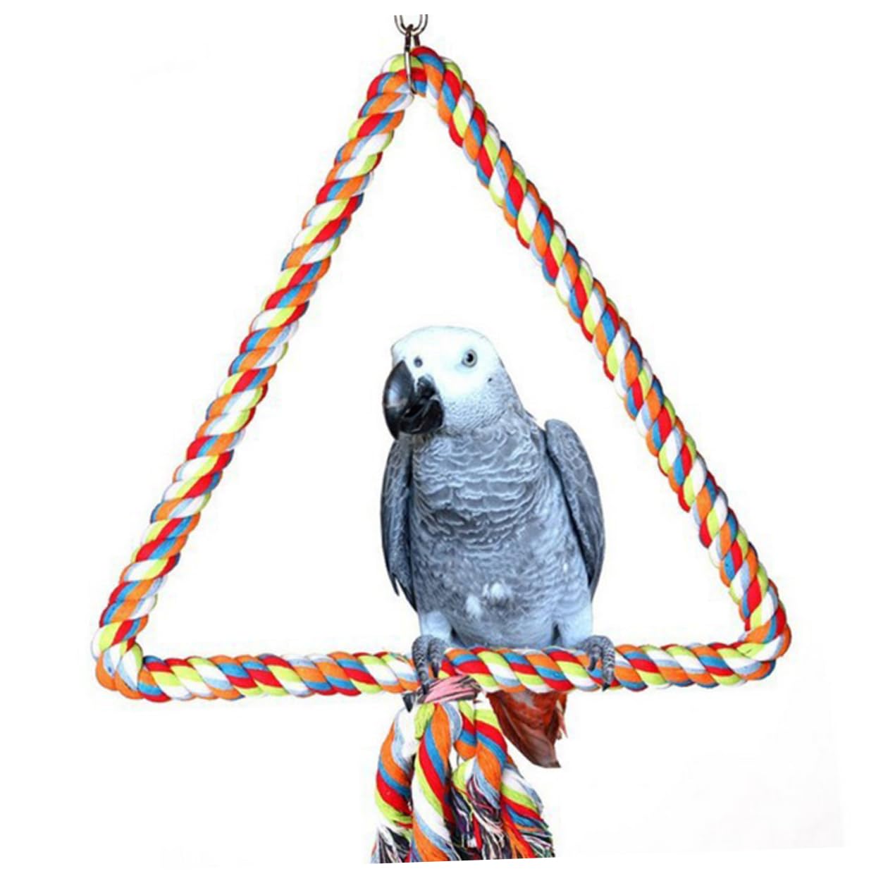 FOMIYES 2stücke Cotton Rope Triangle Swing Für Vögel Kletterleiter Spielzeug Für Papageien Und Kleine Haustiere Fördert Balance Und Koordination Und Unterhaltsam