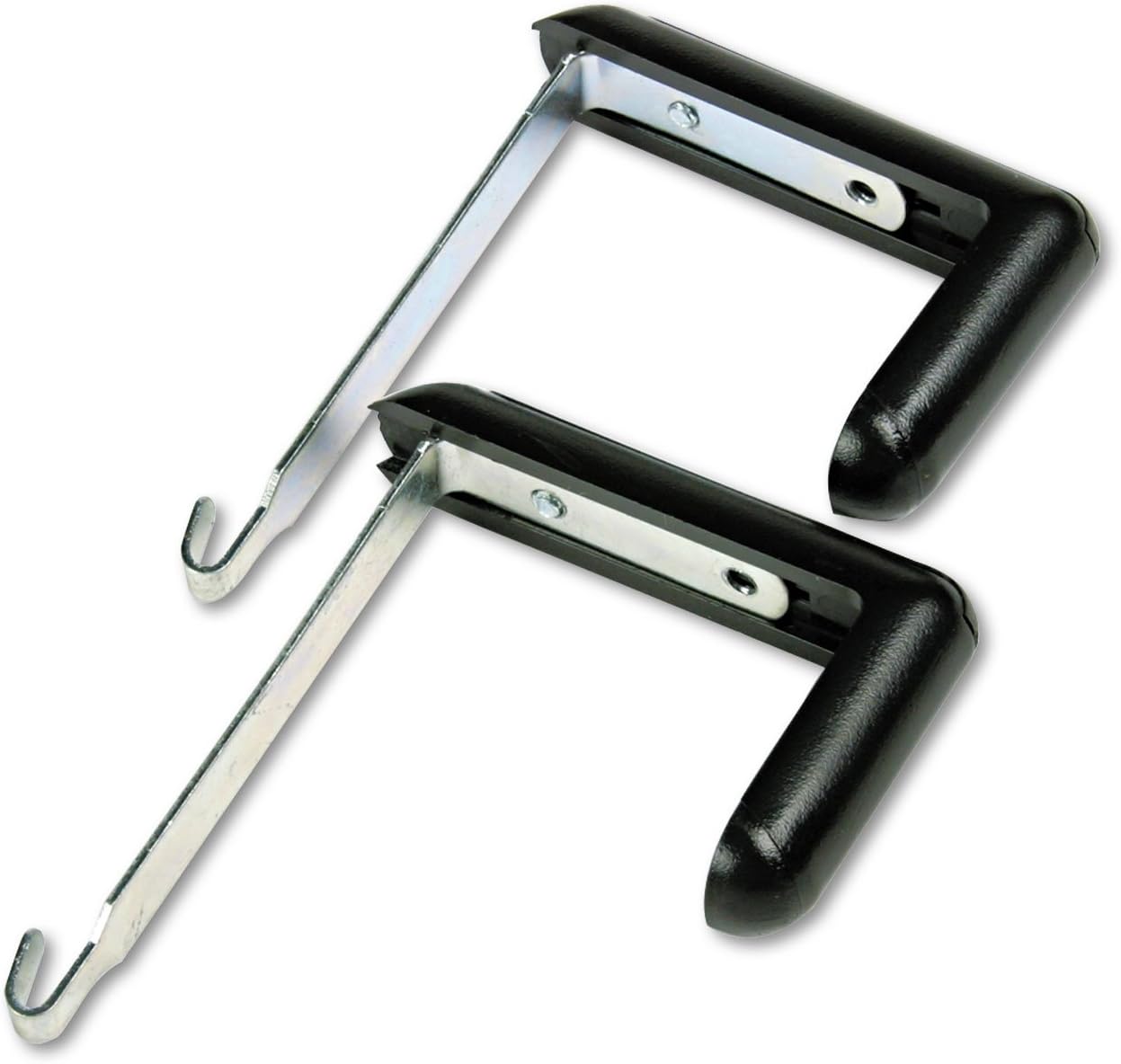 Quartet 7502 Adjustable Aluminum Hangers for Panels 1-1/2-3 Thick, Black, 2/Set, Aluminum;black