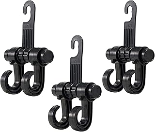 خطاف مقعد السيارة الخلفي، حامل مشبك مسند الرأس للشنط والمحفظة والملابس والبقالة (3)