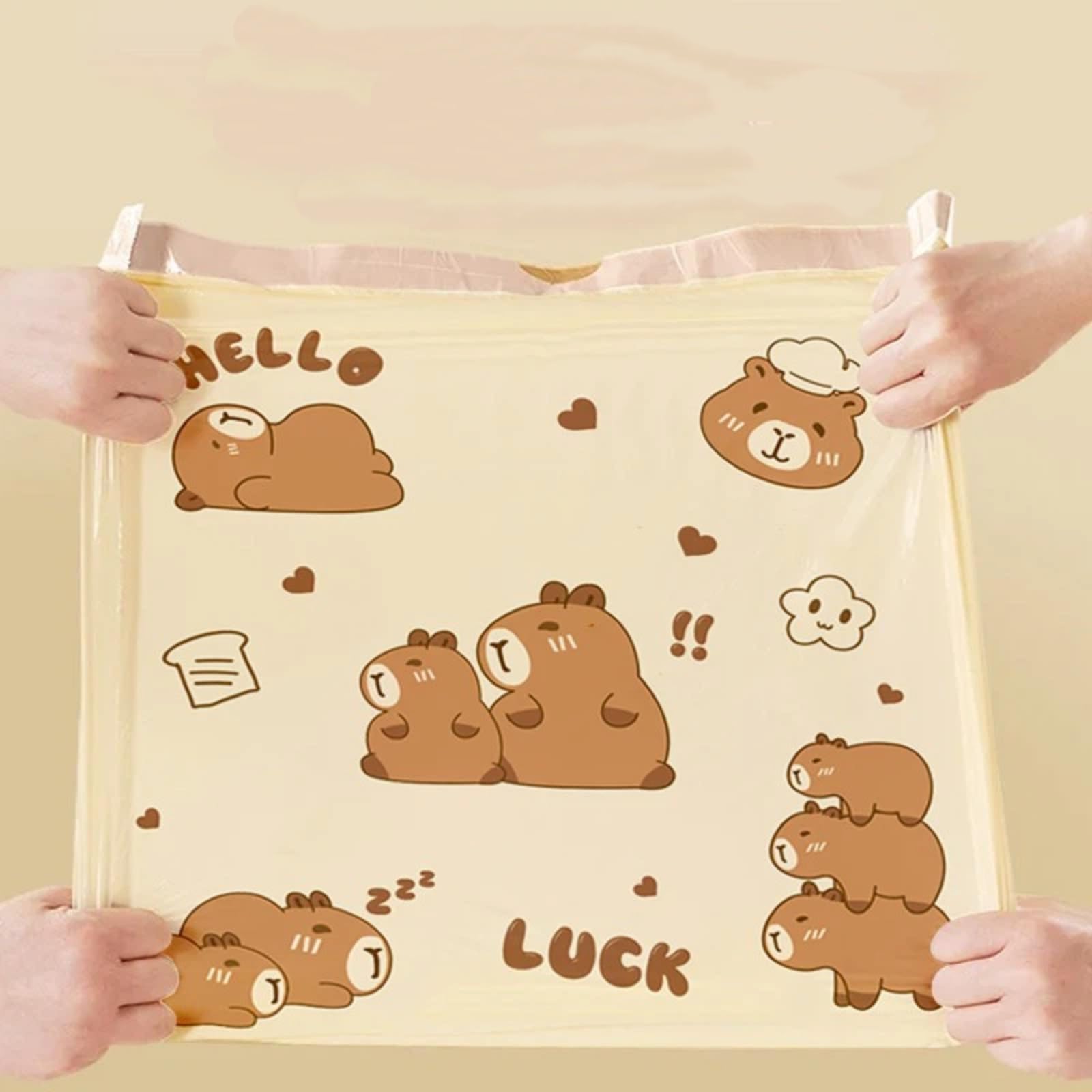 Drawstring garbage bag, thickened, household, handheld, extra large, extra thick, no-tear closure, plastic bag, economical pack, thick version