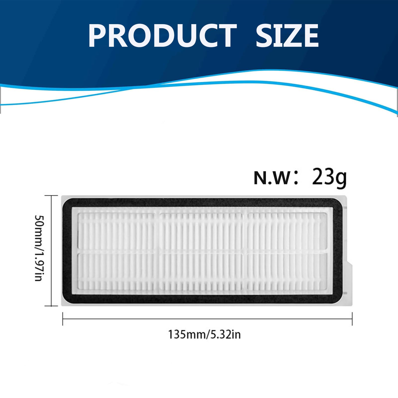 DrAer Replacement Parts - Replenishment Kit for Roborock Q Revo, Qrevo MaxV, Qrevo S, Qrevo Pro, Qrevo Master Robot Vacuum, 4 Replacement Hepa Filters + 1 Cleaning Brush