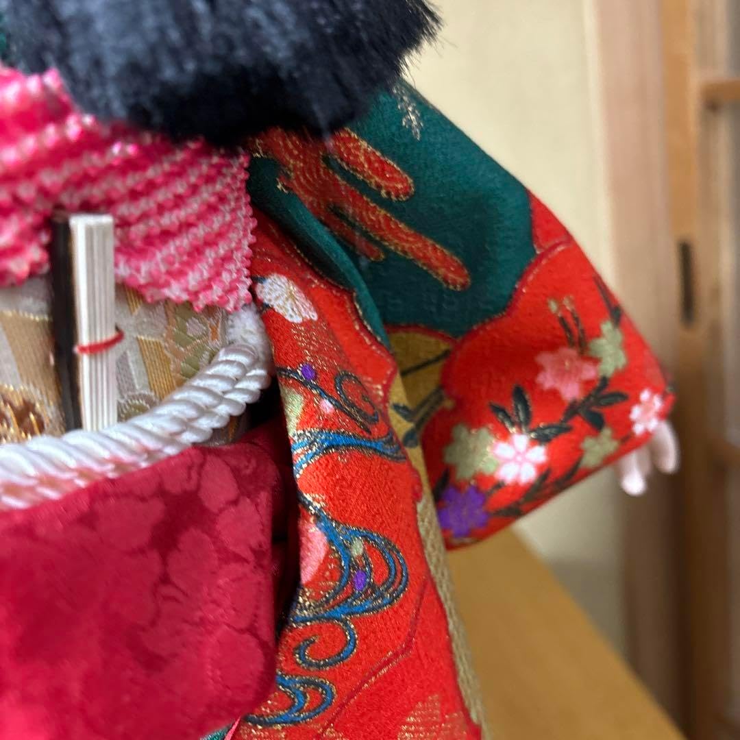 ［店頭展示品］市松人形 日本人形 東京 久月 13号 赤 正絹着物 幸翔 木札付 店頭展示品市松人形 日本人形 東京 久月 13号 赤 正絹着物 幸翔