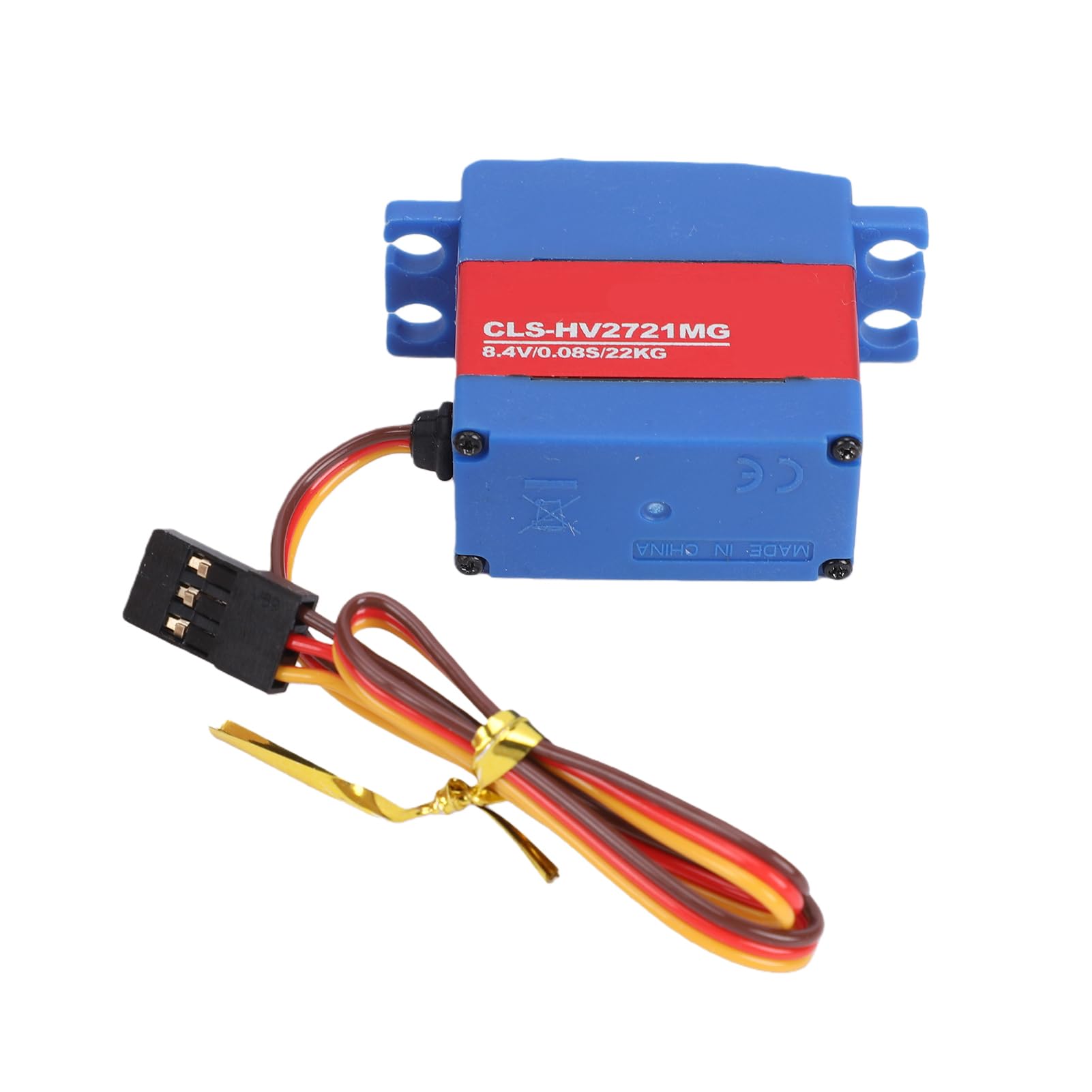 POENVFPO Servo RC de Alto par, Motor sin Núcleo de 22 Kg con Engranajes Metálicos de 25T, Resistente Al Agua IP67 para Coches y Aviones RC