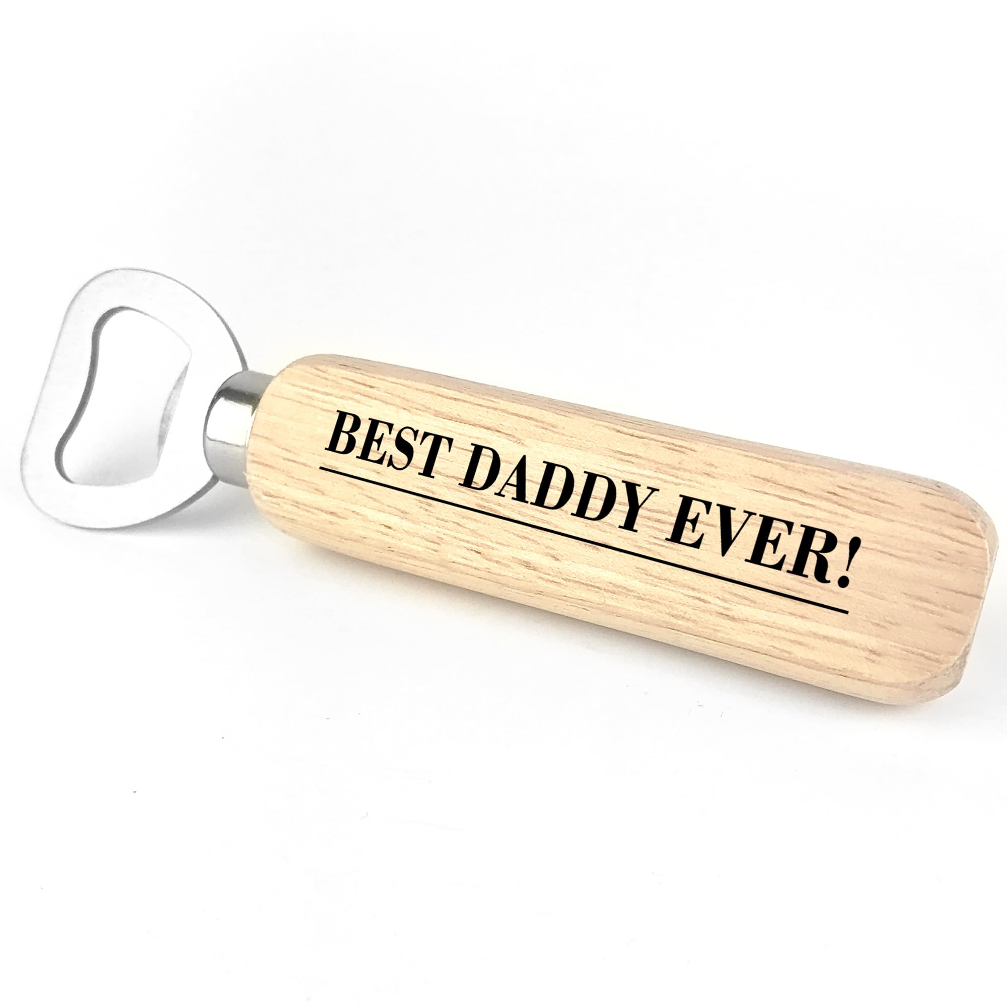 Red Ocean Wooden Bottle Opener Best Daddy Ever Gift for Him Fathers Day Birthday Gift for Daddy