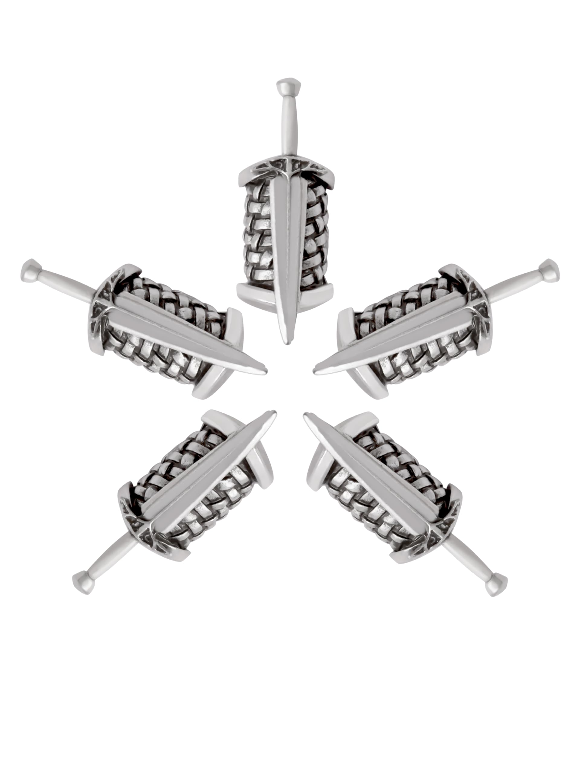 HAQUIL Sword Beads Combo 5pcs Hair Beads Lock Beads Dreadlock Triquetra Viking Beads