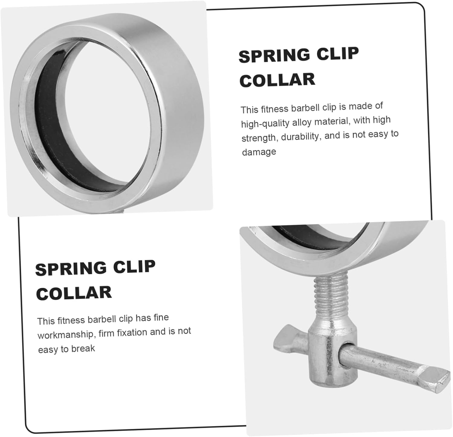 Alloy Barbell Clip Heavy Duty Lever Circlip Clip for Strength Training Fixed Barbell Clamp Exercise Collars