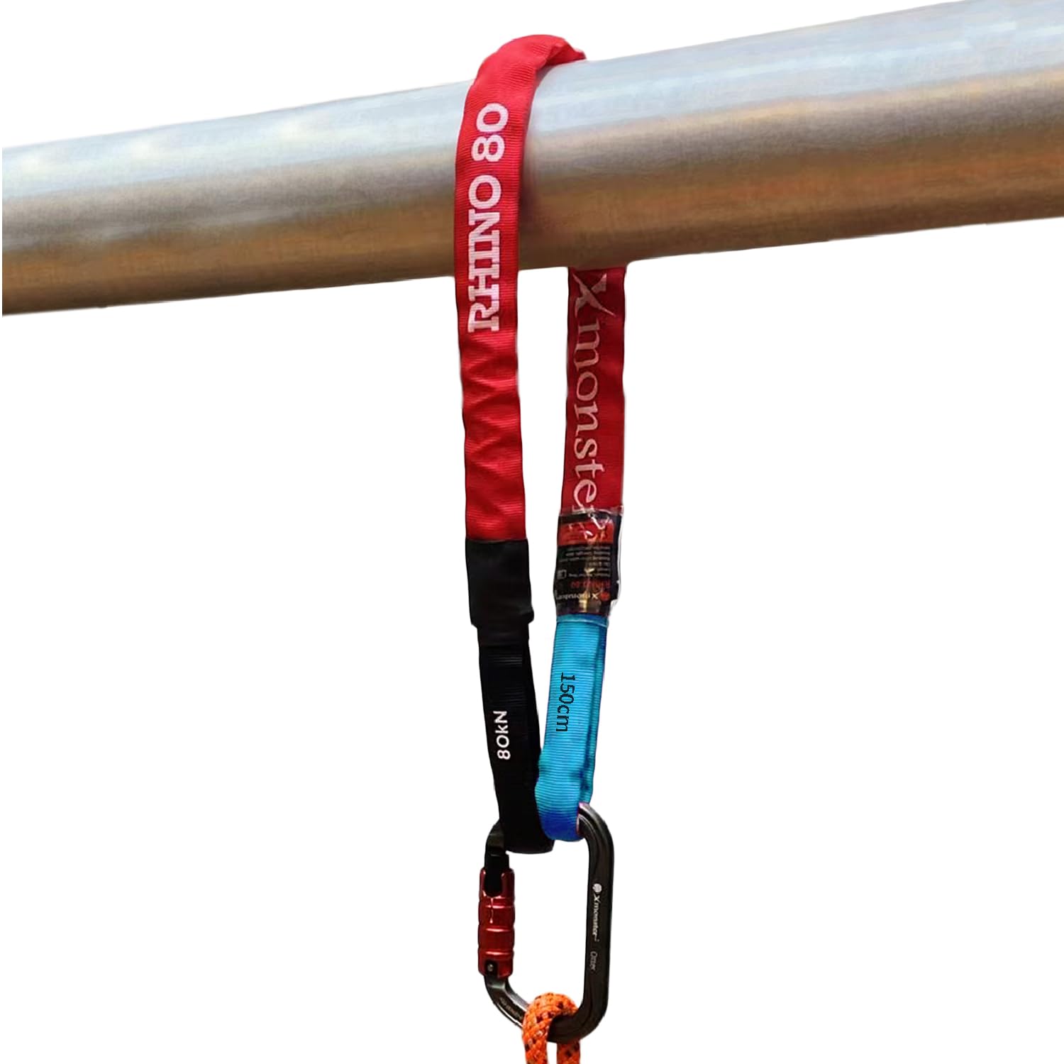 X MONSTER Xmonster Rhino 80 UHMWPE strop High Strength Anchor Sling Synthetic Rigging Line Winch Extensions line 150cm