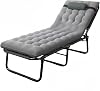 Portable Folding Camp Bed for Camping Travel Indoor Outdoor Beach and Garden Lightweight Foldable Camping Cot with Sun Lounger Functionality Green