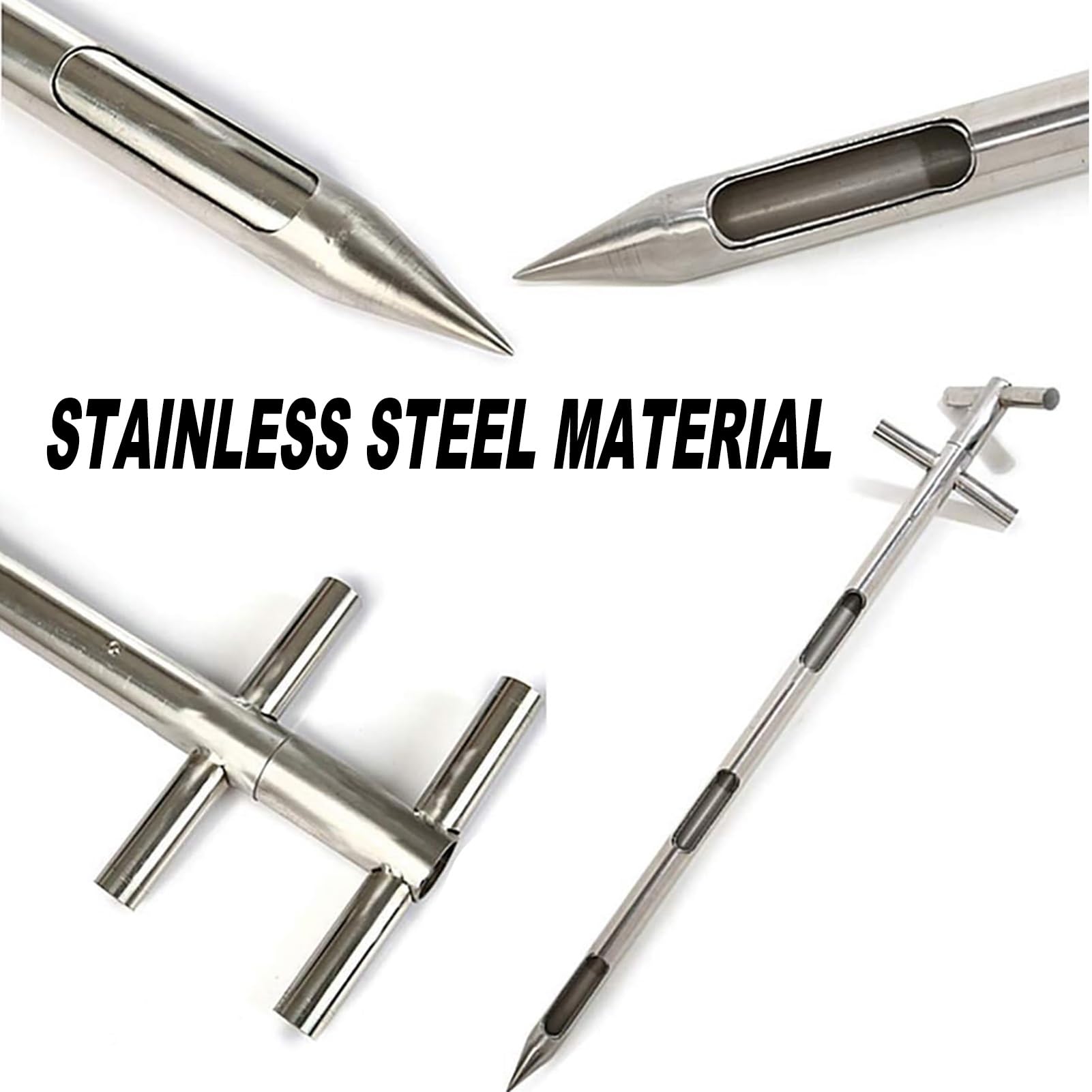 Échantillonneur de sonde de grain en acier inoxydable, tube d'échantillonnage de poudre rotatif à double couche, échantillonneur de poudre de grains, for ciment d'engrais à granulés solides - Stratifi