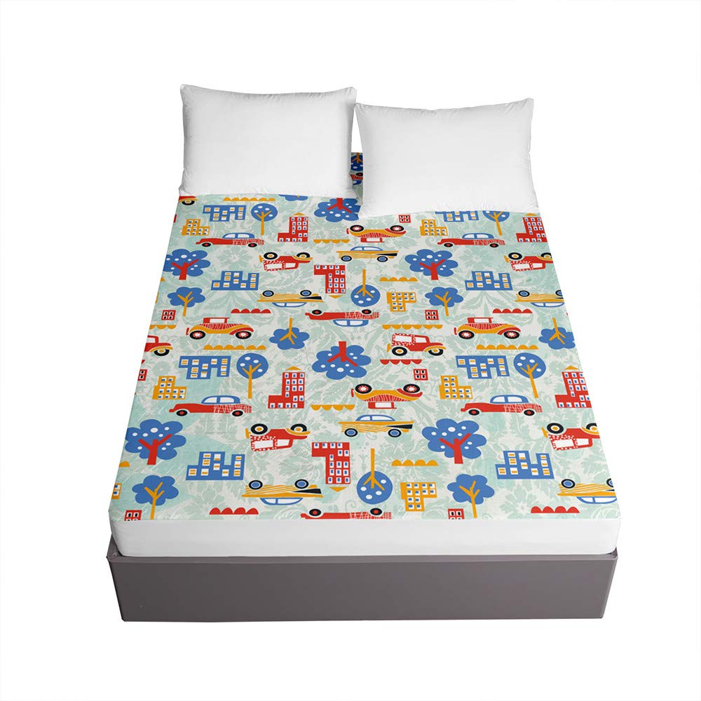 Drap housse enfant microfibre anti-glisse bonnet 30cm Chickwing