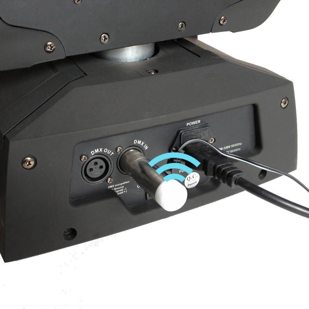 Lixada 2.4G DMX512 Dfi Wireless Female XLR Receiver LED Lighting for Stage PAR Party Light Lighting Control Silver