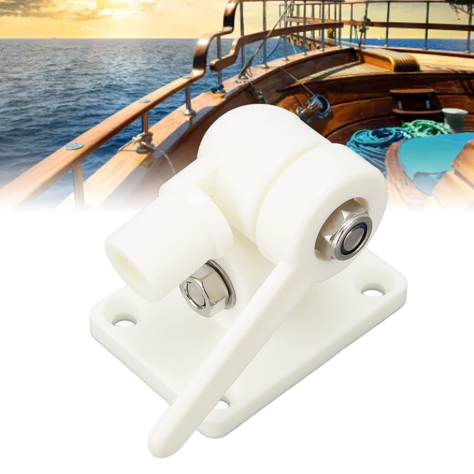 Abrazadera de Montaje de Trinquete, Montaje de Trinquete Nylon Ultra Fuerte de Alto Impacto Amplia Aplicabilidad Soporte de Antena Marina para Antena de Barcos