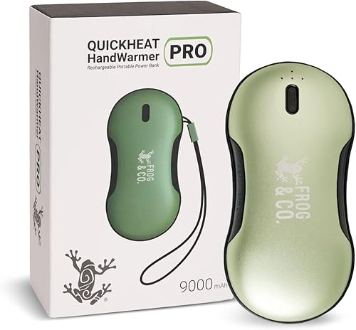 Survival Frog QuickHeat PRO - Calentador de manos recargable con banco de energía portátil, calentador de manos eléctrico de alta calidad,