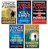 Mitch Rapp Series #1 by Vince Flynn (5 books), including American Assassin, Kill Shot, Transfer of Power, The Third Option, & Separation of Power
