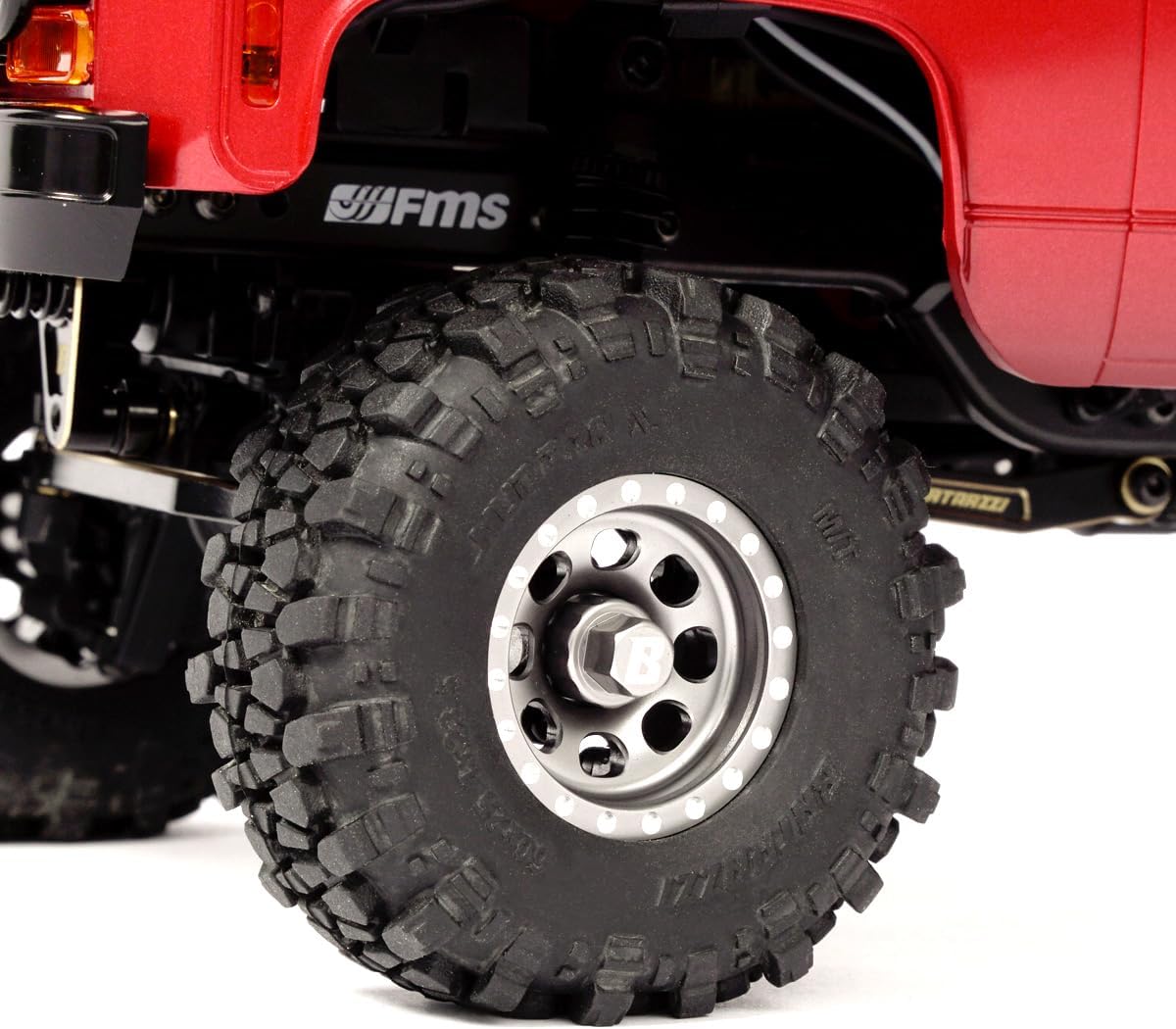 RC Crawlers Truck Upgrade Parts for 1/18 1/24 Scale&FMS FCX18 FCX24 : 1.0" D-Hole Beadlock Wheels (4pcs) Gun