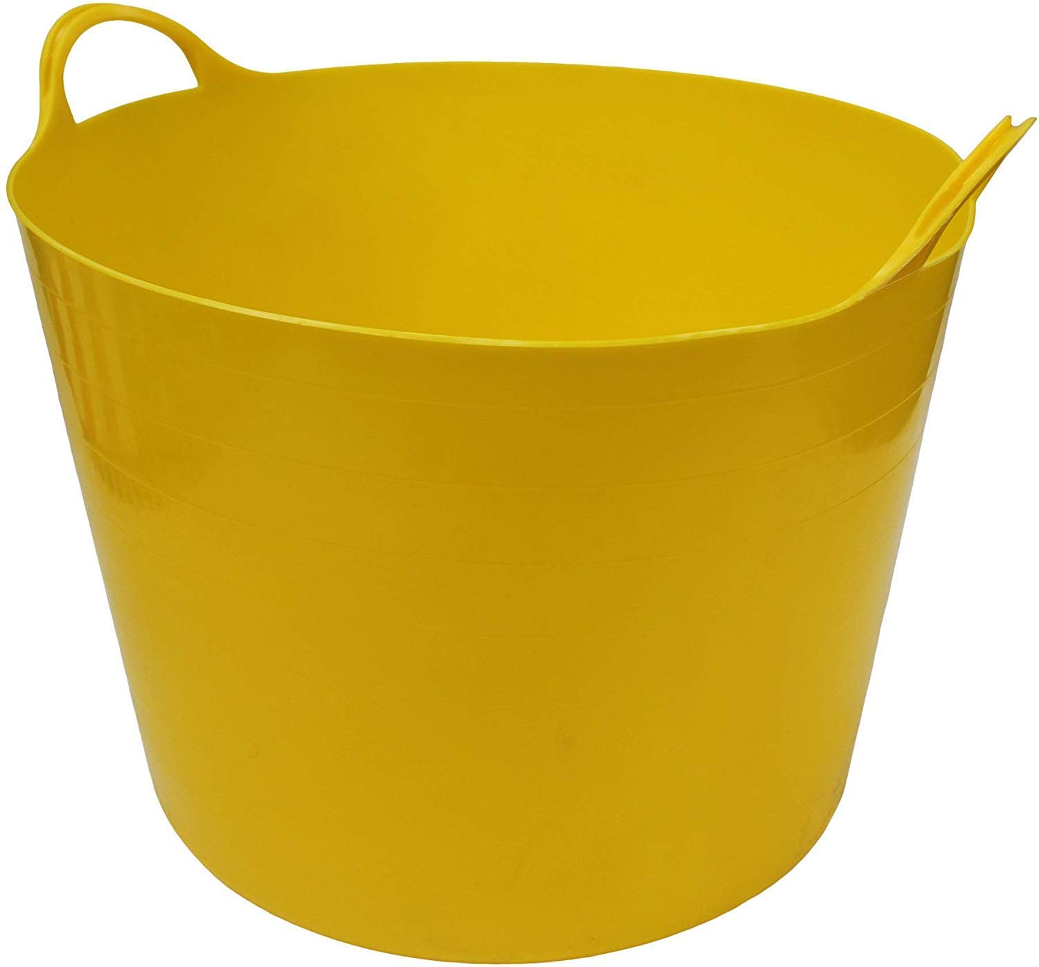 Whitefurze Yellow 39 Litre Flexi Tub Bucket Storage Log Basket Builders Bucket