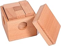 Vista 1 de Rompecabezas de madera en 3D para el cerebro, rompecabezas de madera, cubo de regalo, rompecabezas geométrico, intelectual, rompecabezas de lógica