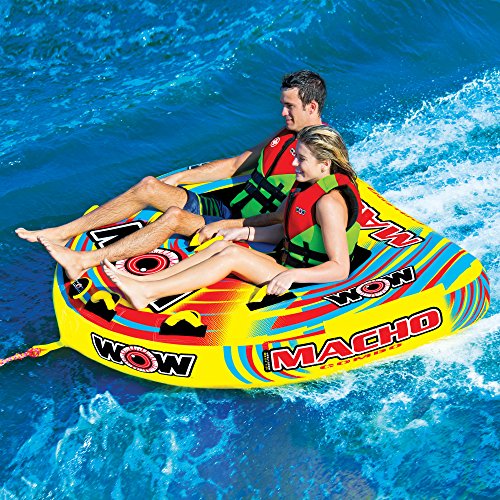 Wow World Of Watersports Macho Multiple Riding Positions Tube 1 2 Or 3 Person Inflatable Deck And Cockpit Towable Tube For Boating, 16-1030 #TOP5