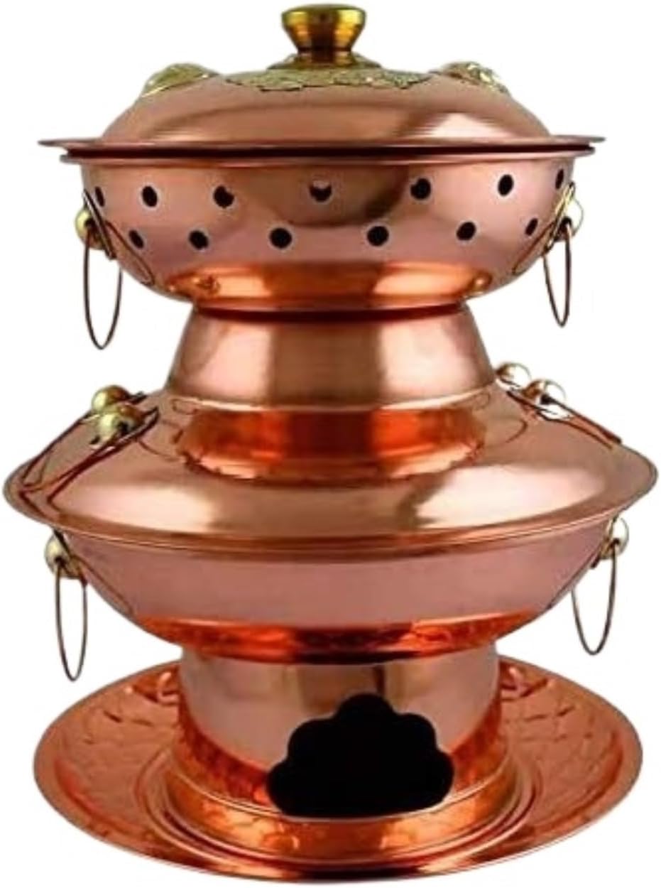Olla de cobre para hot pot tradicional china 32 cm