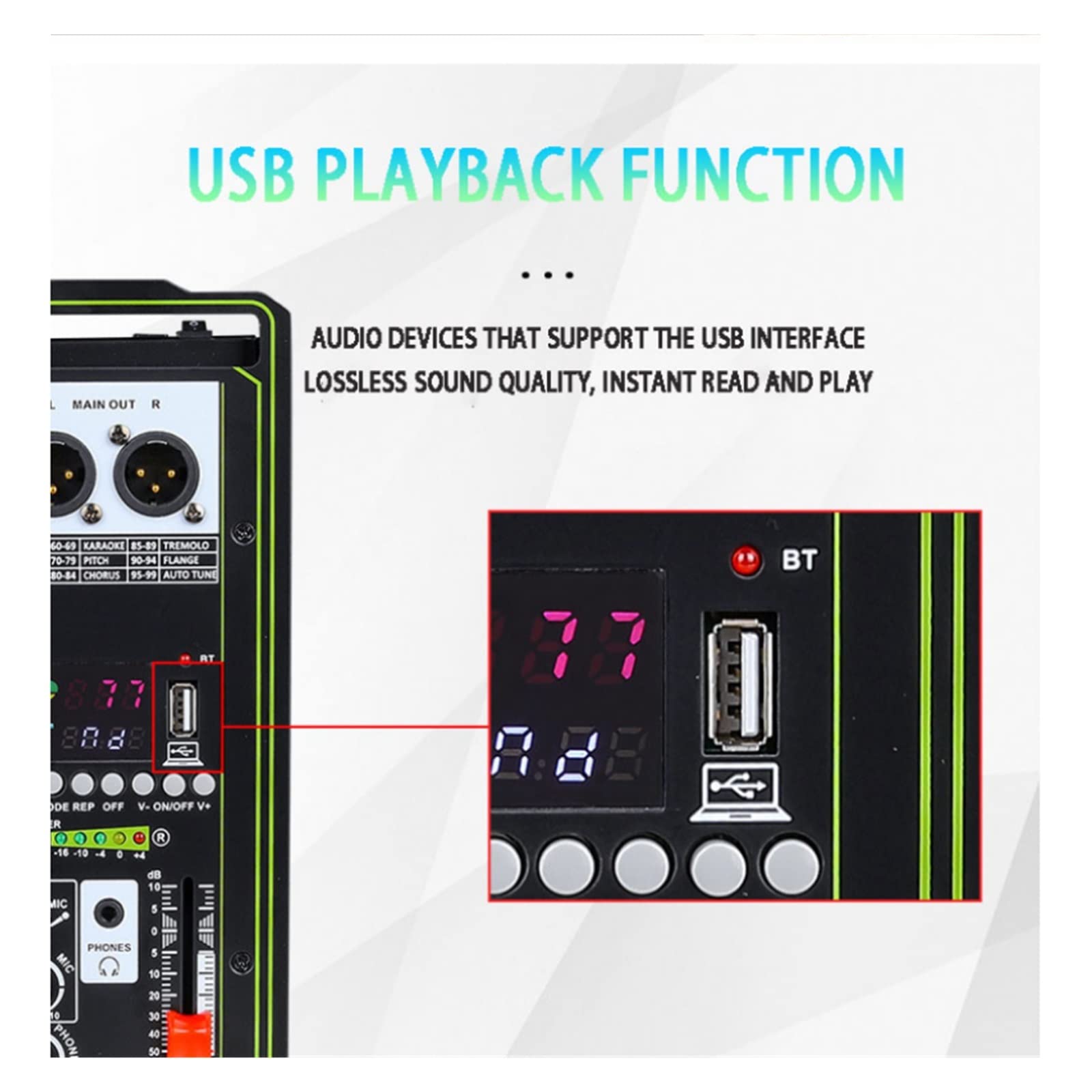 Mezclador de Audio Mezclador pequeño profesional de 4 canales 99 DSP consola de grabación Digital mezclador teléfono móvil transmisión en vivo computadora hogar KTV