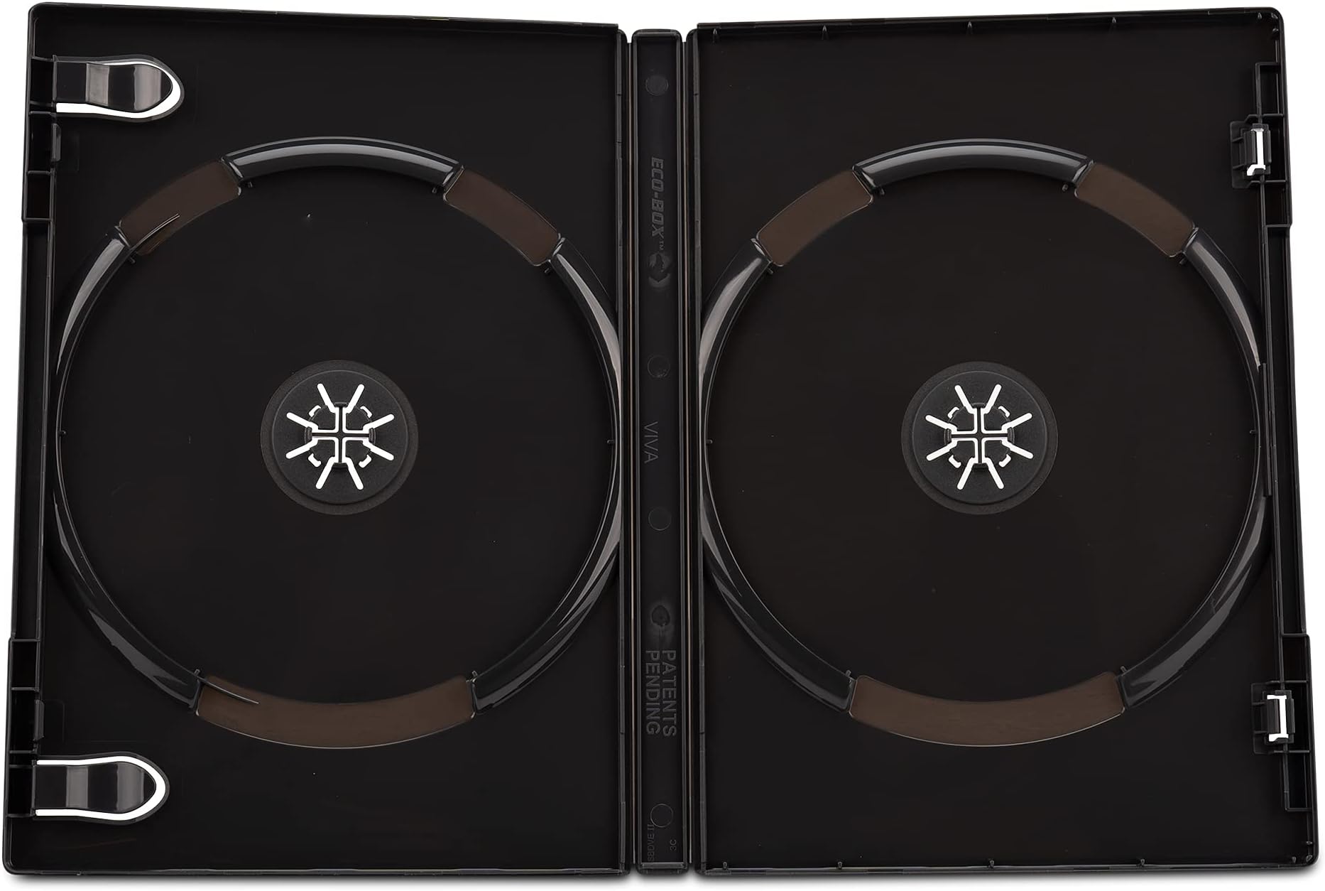 Dragon Trading - 10 x Premium Quality Black Double DVD Disc Cases with a 14mm Spine and Plastic Sleeve for Inserting Artwork and Internal Booklet Clips (10 Pack)
