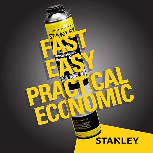 Miniatura 9 de STANLEY Supercoat - Kit de aislamiento de espuma en aerosol, cubre espuma de celda cerrada de hasta 480 pies cuadrados, incluye pistola, limpiador y