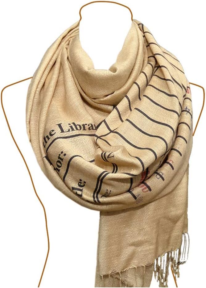 Universal Zone Library Card Scarf with Day Due Stamps