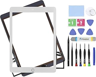 Touch Screen Digitizer Repair Kit for iPad 6 6th Gen 9.7" 2018 A1893 A1954 Front Glass Replacement + Tools + Pre-Installed Adhesive (Not Include LCD)-White
