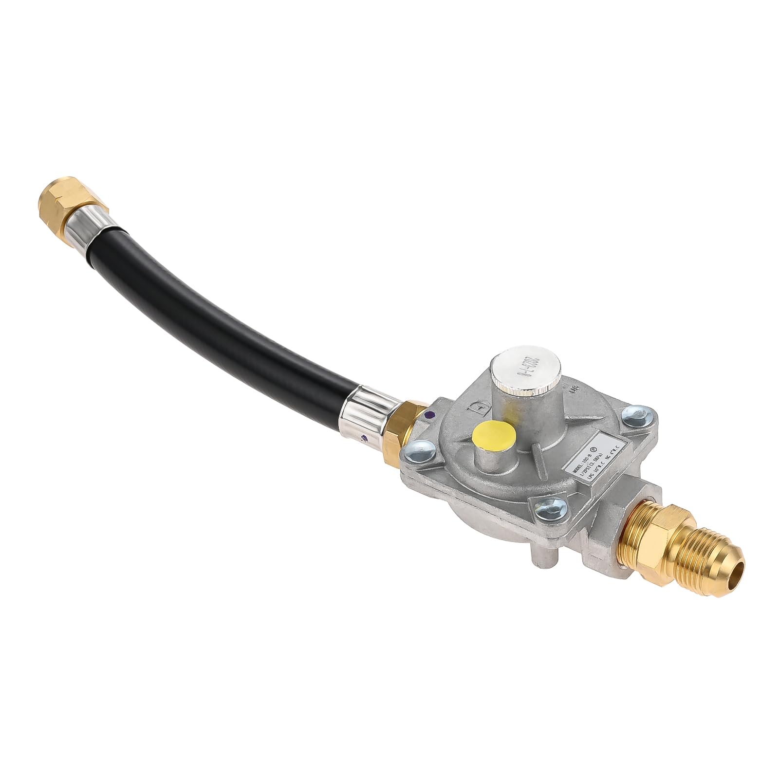 Kit de conversión de gas natural regulador compatible con parrilla de gas Kitchen Aid 710-0003 con manguera macho de 1/2 pulgada, repuesto 3030 CNG de 4 pulgadas y LP de 10 pulgadas