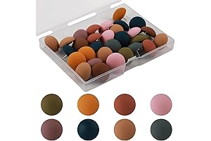 30 Pcs Decorative Push Pins, Matte Colorful Round Map Pins for Cork Board