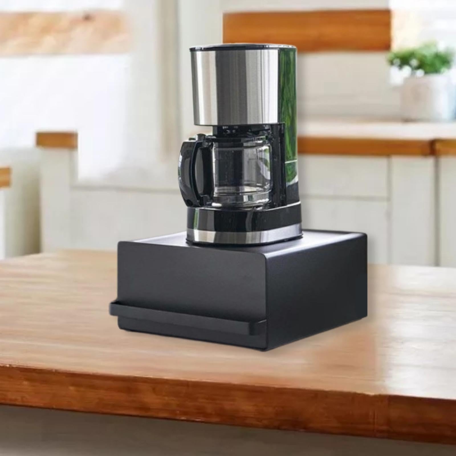 Caja para Guardar Cápsulas de Café, Elegante Soporte para Cafetera, Negro, Individual