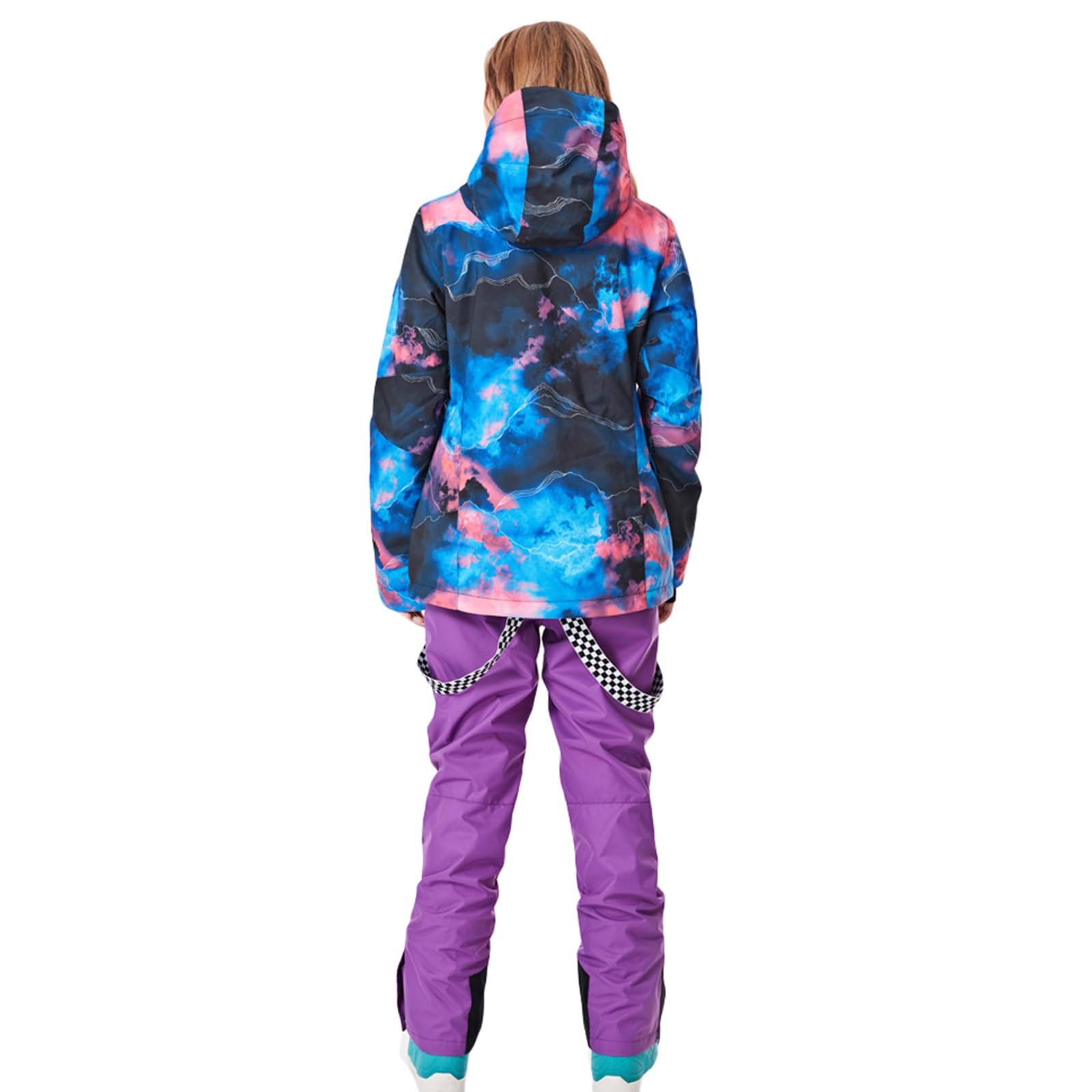 ALSOGO Abito da Sci Donna Snow Suit Antivento Impermeabile Giacche da Sci e Pantaloni Set per Lo Sci Snowboarding Arrampicata