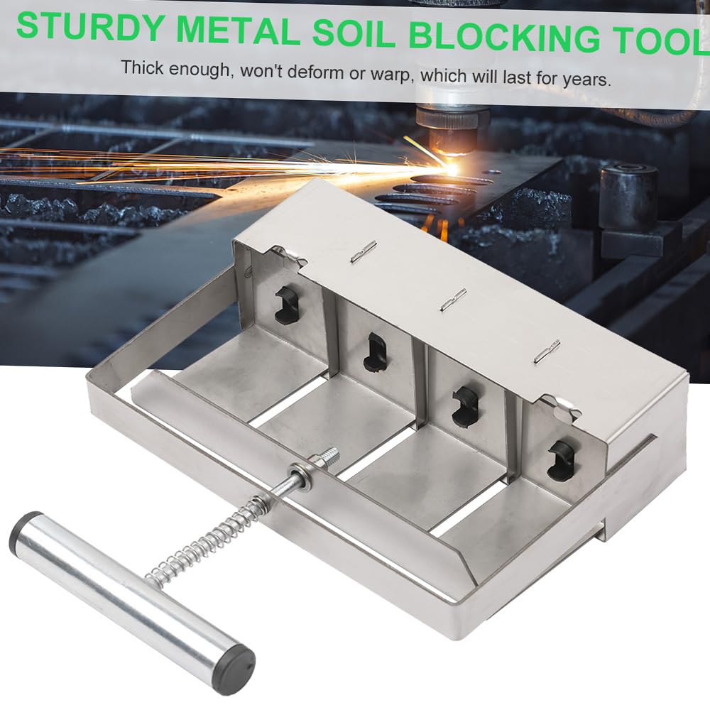Strumento di blocco Soil Block Maker 2 pollici con Dibbles Dibbles for Garden Prep