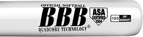 Miniatura 20 de BamBooBat Bate de sóftbol de lanzamiento lento sin carga aprobada por la ASA - 34 pulgadas garantía de 100 días Mango natural/barril azul real