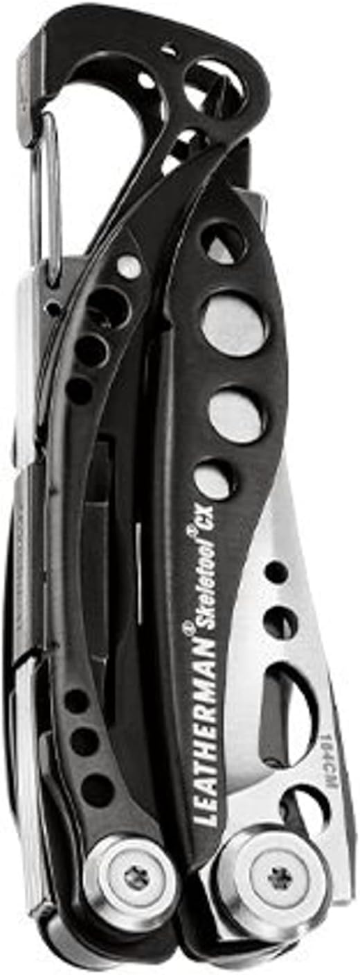 LEATHERMAN, Skeletool CX Lightweight Multitool with Pliers, Knife and Bottle Opener, Stainless Steel