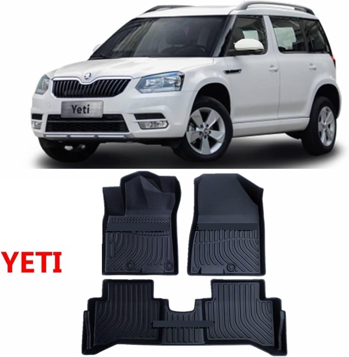 Use Compatible with Skoda YETI Car Carpet Compatible with Skoda Yeti Car Floor Mats(Yeti Trunk mat B)