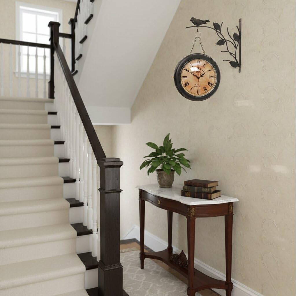 Vintage Black Iron Clock - London Victoria Station -4