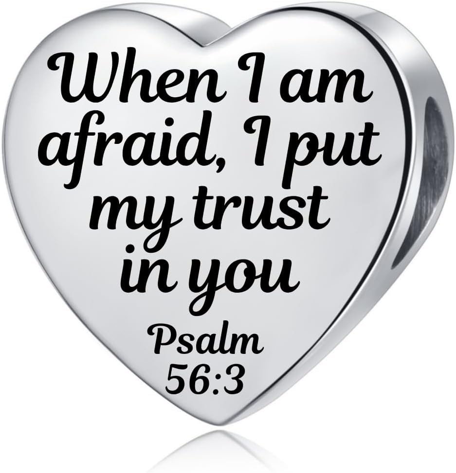 MiiFort Bible Verse Love Heart Charm fit Pandora Charms Bracelets Religion Birthday Bead Gift for Women Daughter Stainless Steel - Image 2